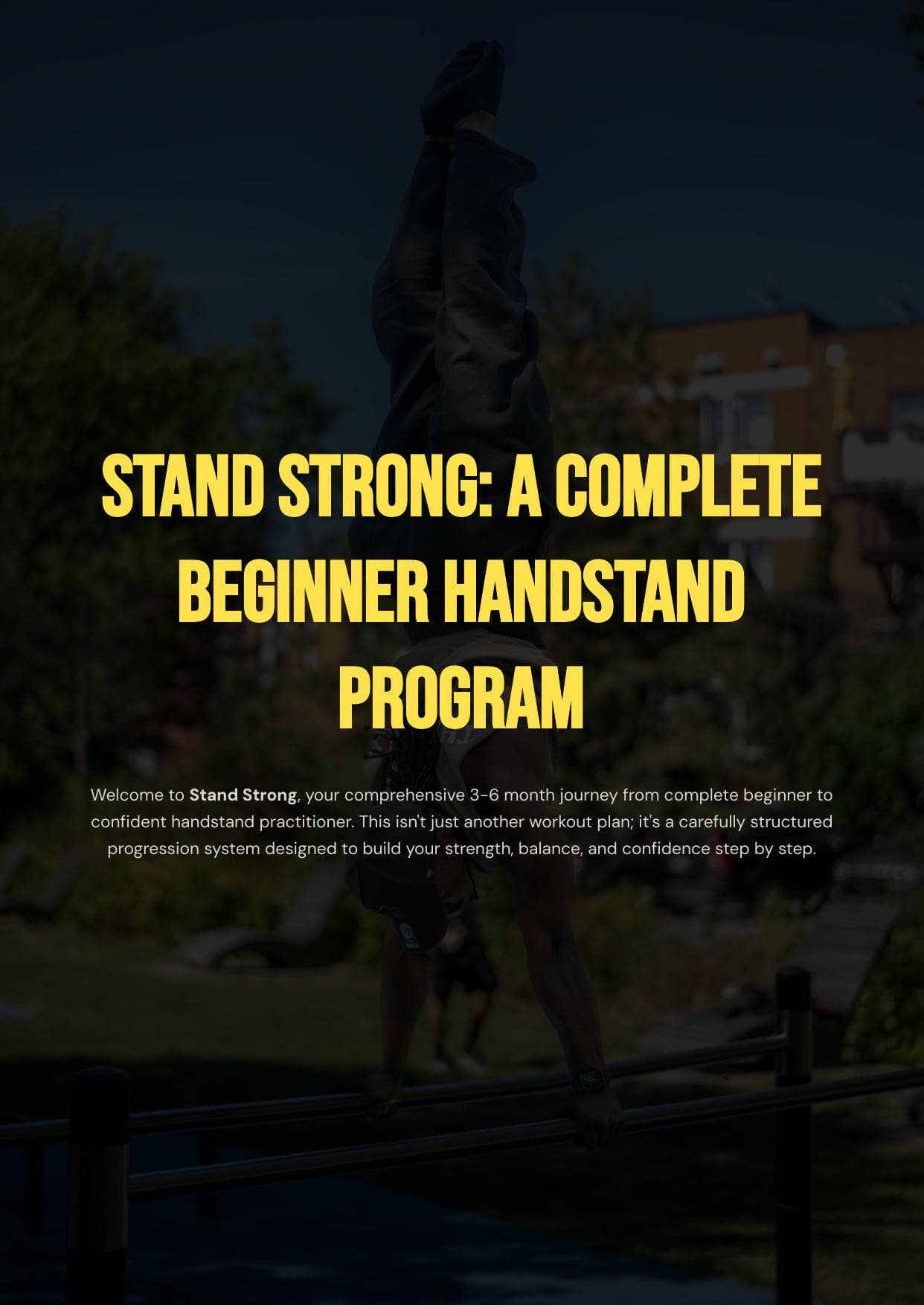 Stand Strong: A Complete Beginner Handstand Program program cover